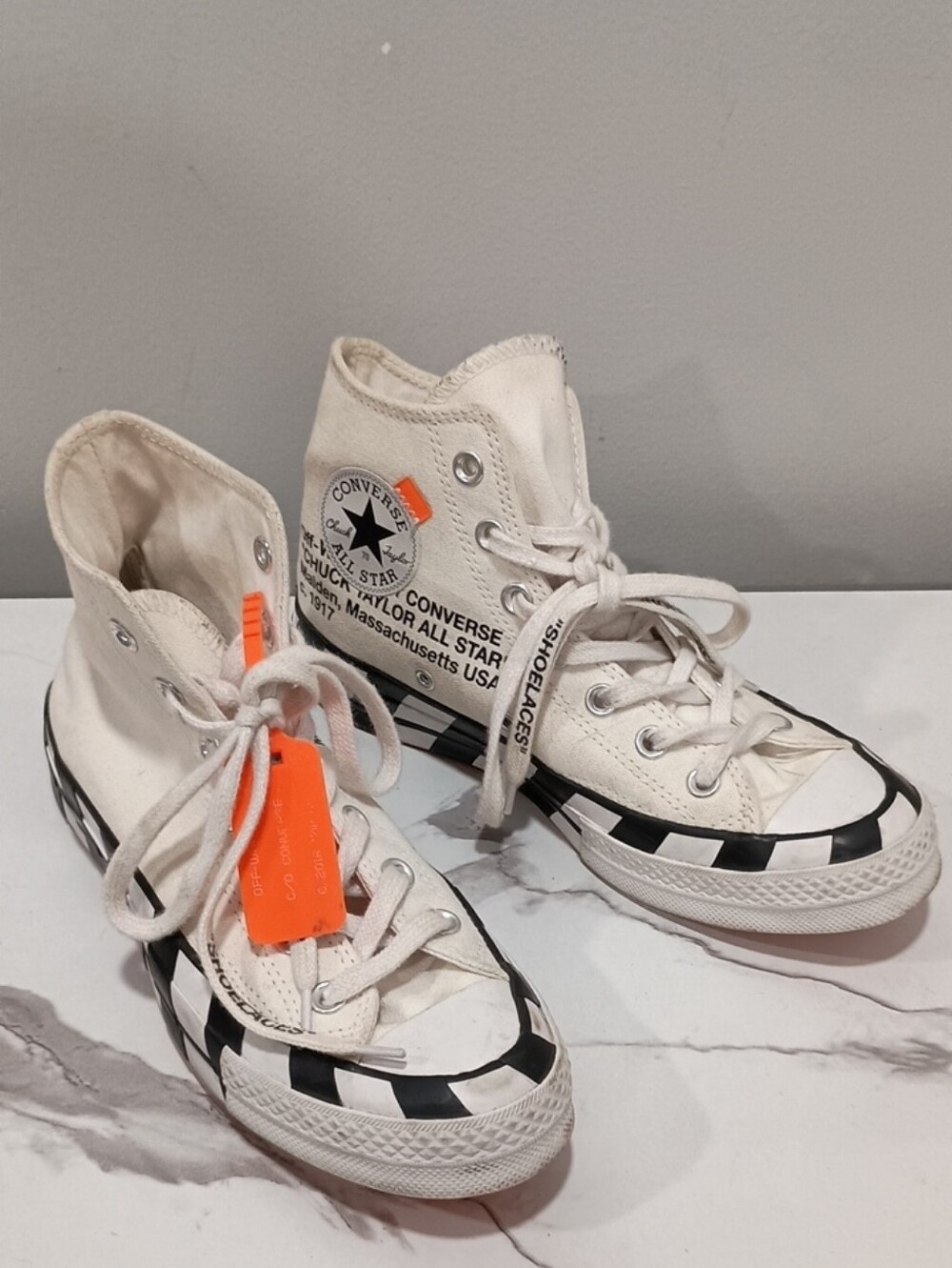 Off White Converse Chuck Taylor All Star Kids White High-Top Sneakers